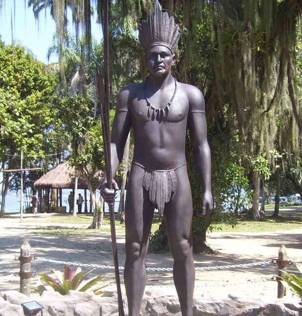 Estatua em Homenagem a Cunhambebe, grande chefe da nação Tupinambá
